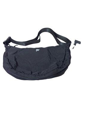 NWT Fabletics Black Nylon Puffer Belt Bag Crossbody Adjustable Strap OS